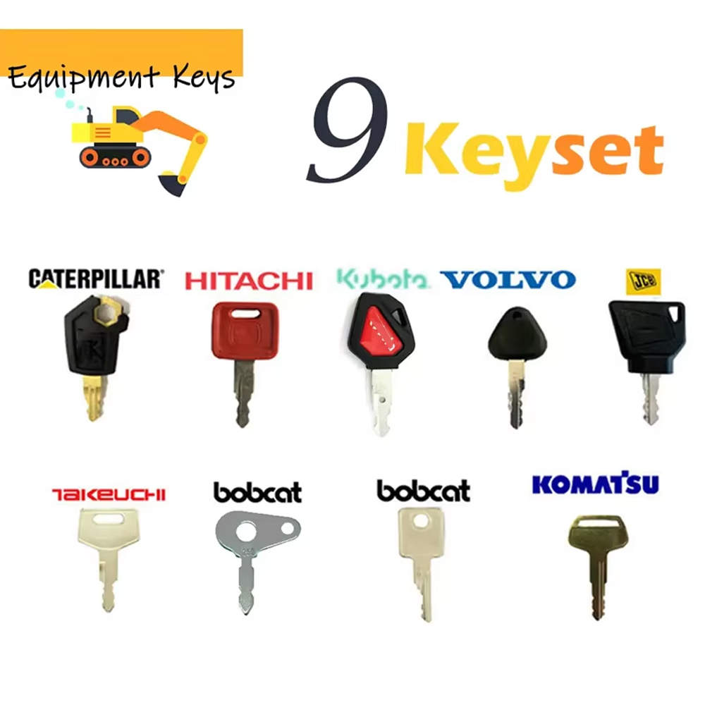 Heavy Equipment Keys Master Set - 9PCS Master Plant Key Set Graafmachine
