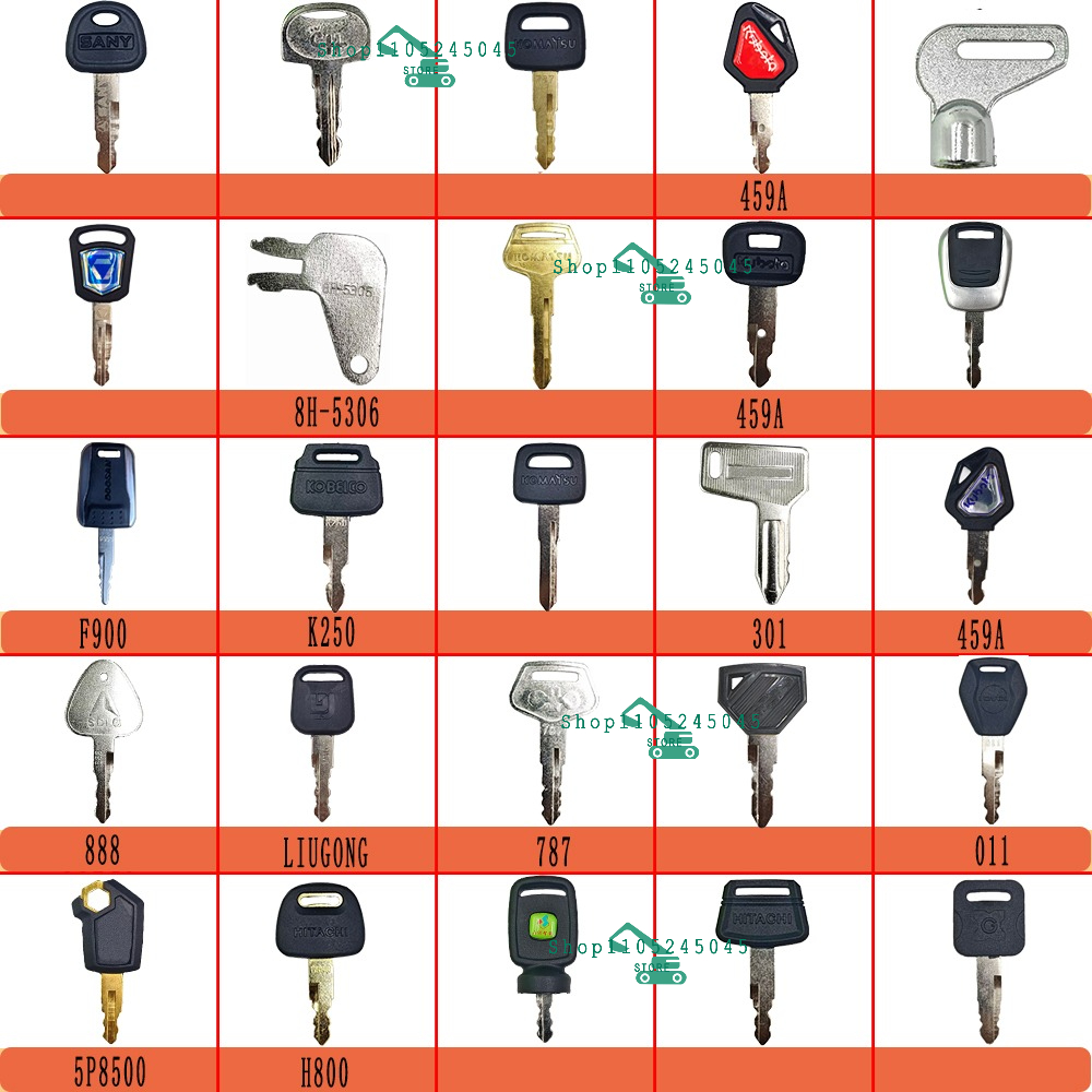 Heavy Equipment Keys Master Set - 25 stuks Graafmachine Master Key Set