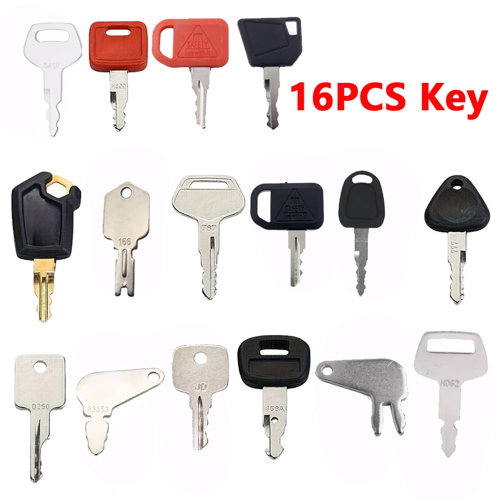 Heavy Equipment Keys Master Set - 16-delige sleutelset voor zwaar materieel voor