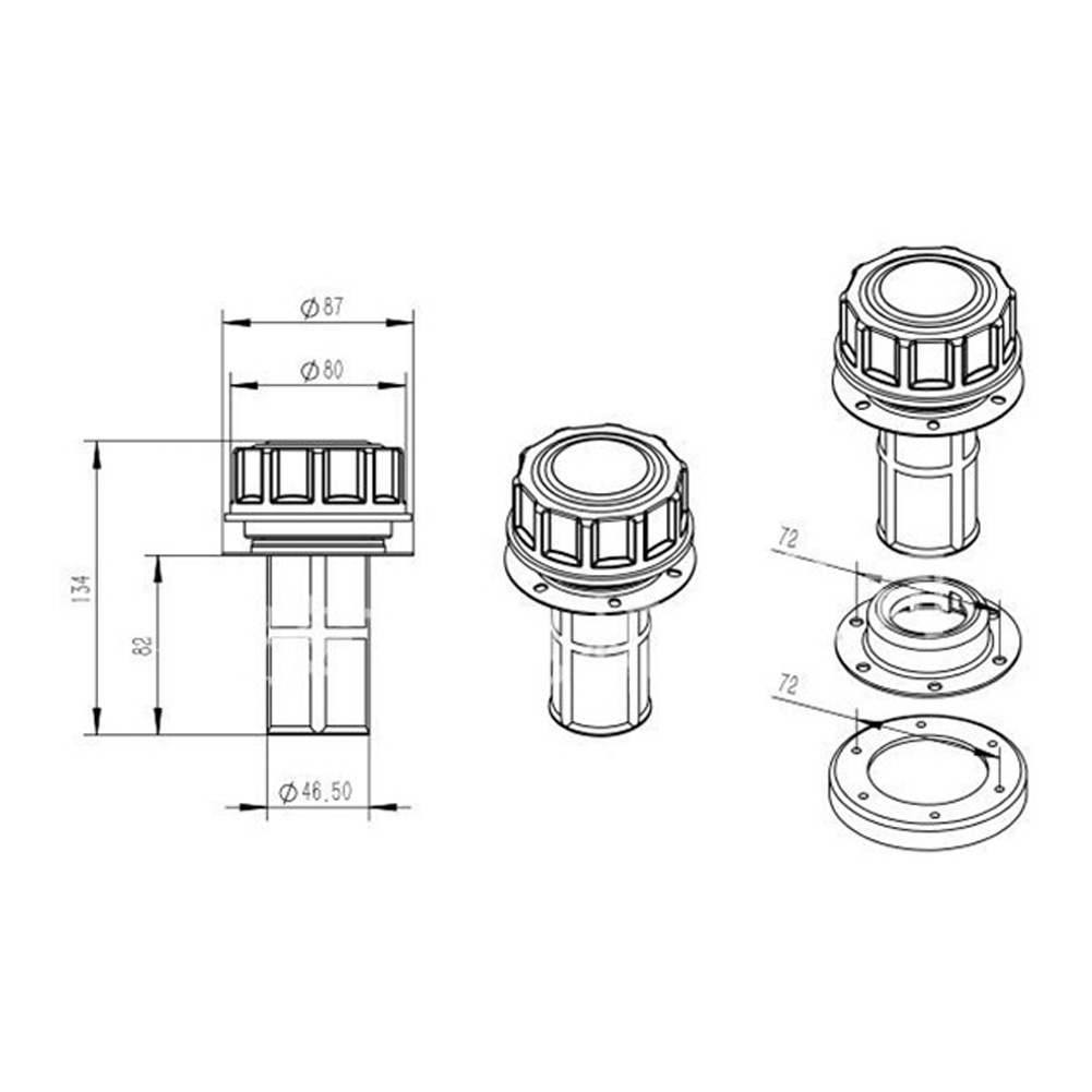 Brandstoftankdop 87 mm lekvrij - Heavy Equipment Electrical recensie en prijs