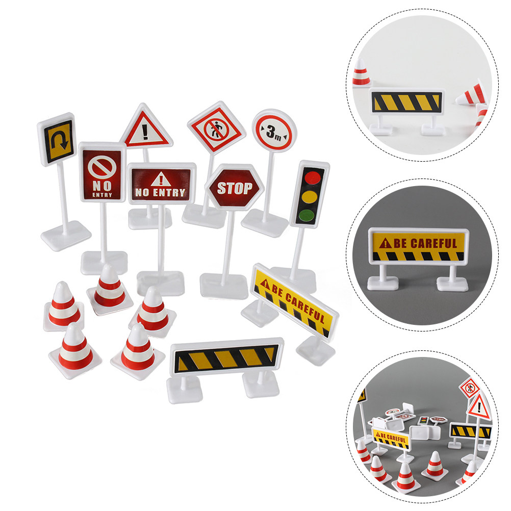 6 Sets Verkeersbordjes Simulat - Road Traffic Cone recensie en prijs