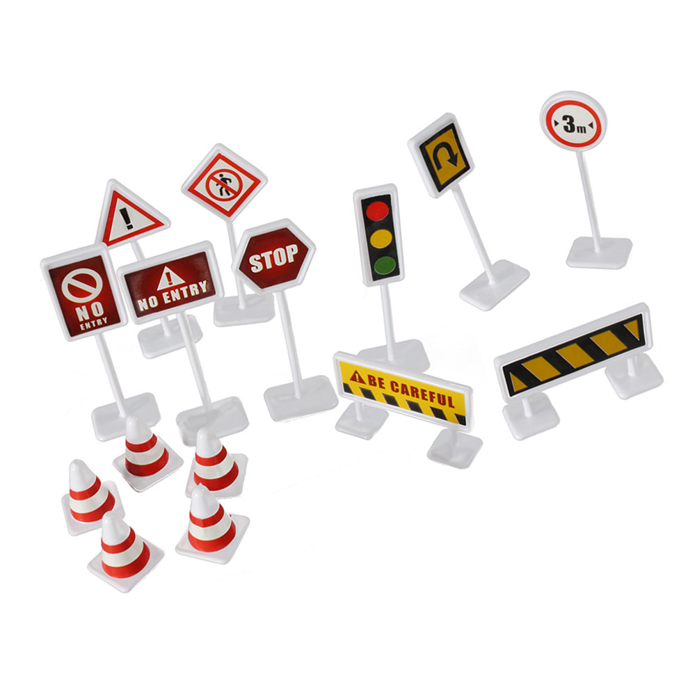 6 Sets Verkeersbordjes Simulat - Road Traffic Cone recensie en prijs