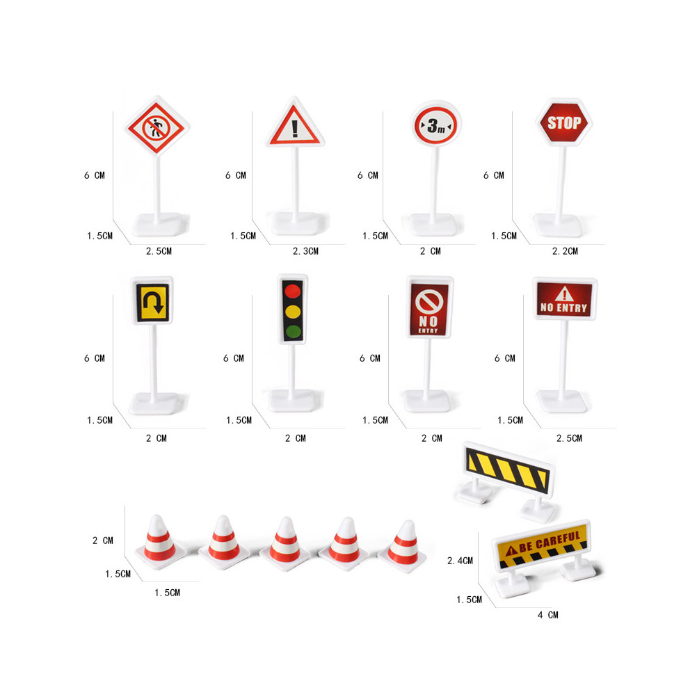 6 Sets Verkeersbordjes Simulat - Road Traffic Cone recensie en prijs