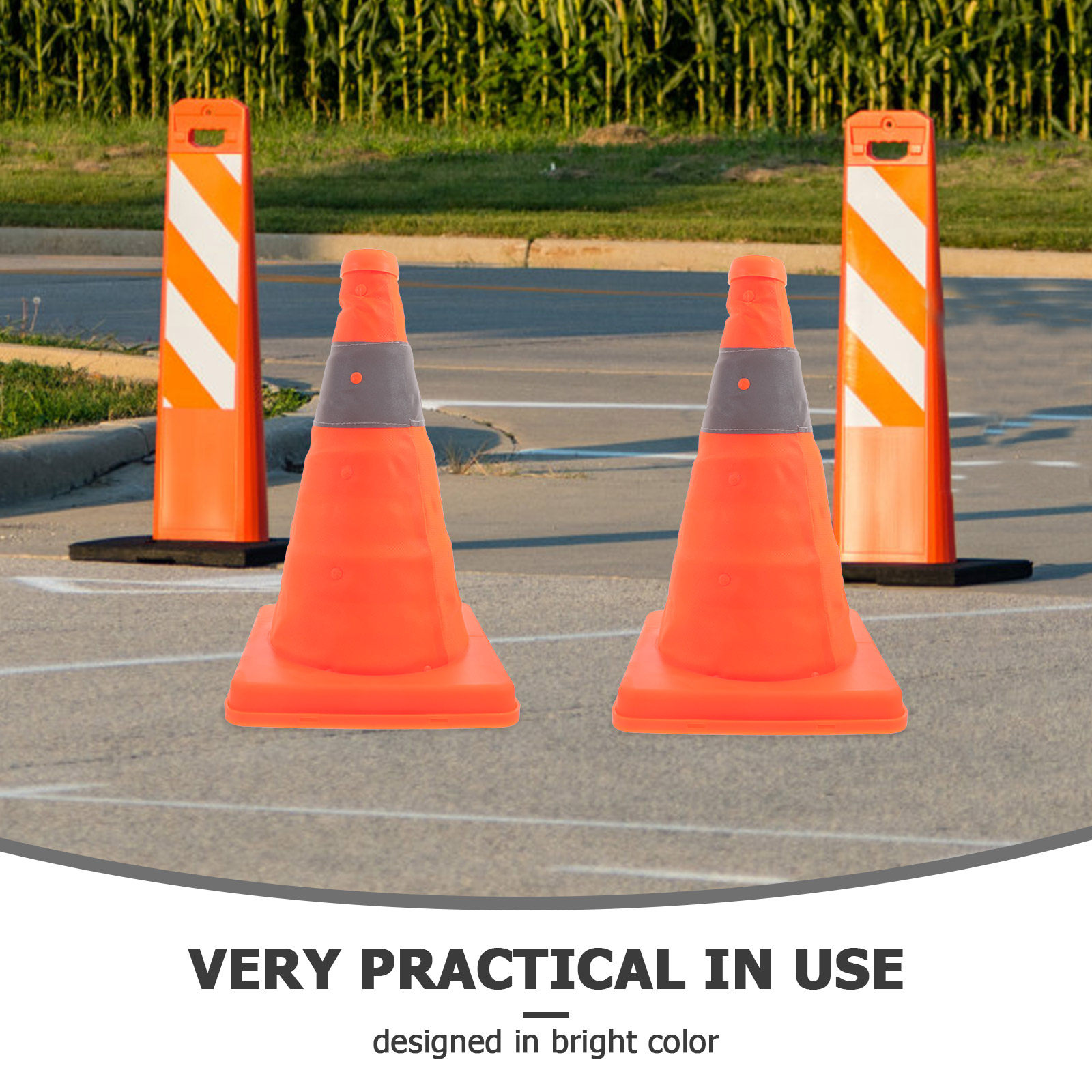 2 stuks inklapbare verkeersvei - Road Traffic Cone recensie en prijs