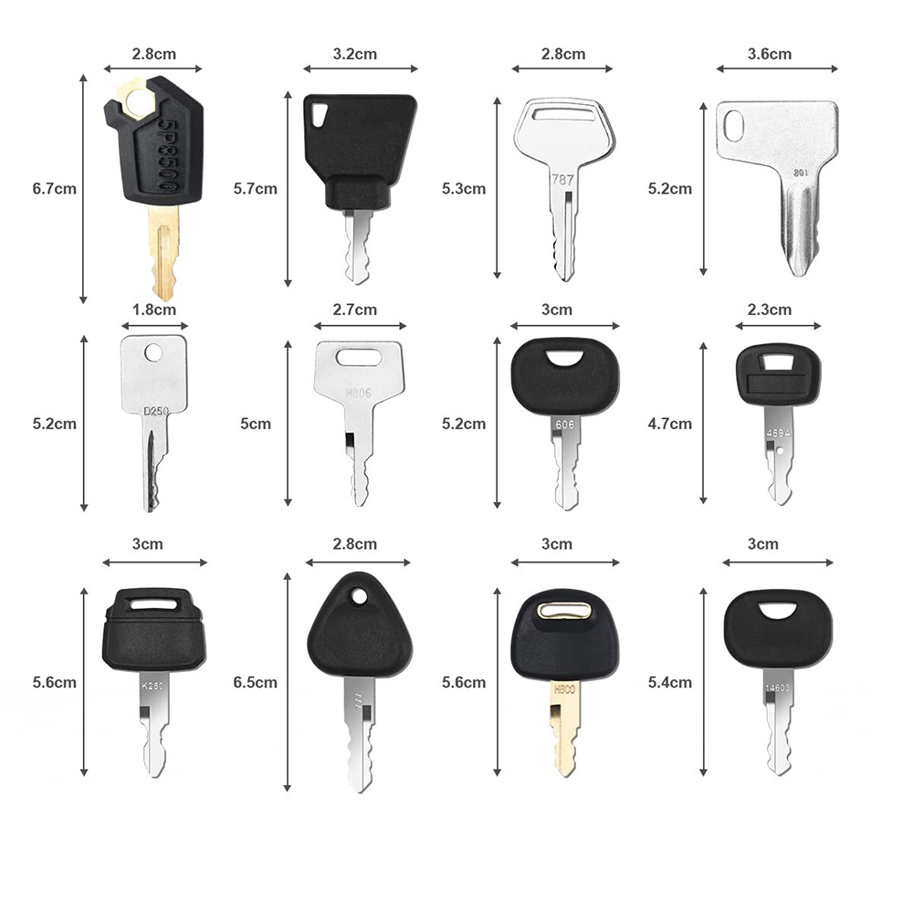12 Stuks Zware Apparatuur Bouw - Heavy Equipment Keys Master Set recensie en prijs